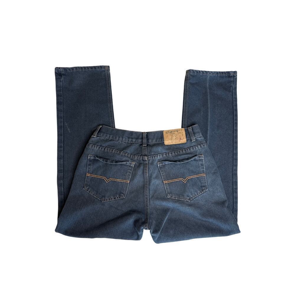 Vintage GENES 1891 Dark Blue Mid-Rise Slim Straight Leg Jeans – Size 32x32